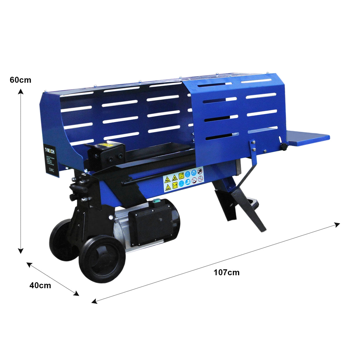 T-Mech Fendeur de Bûches 5T Électrique & Rogneuse de Souches 13CV