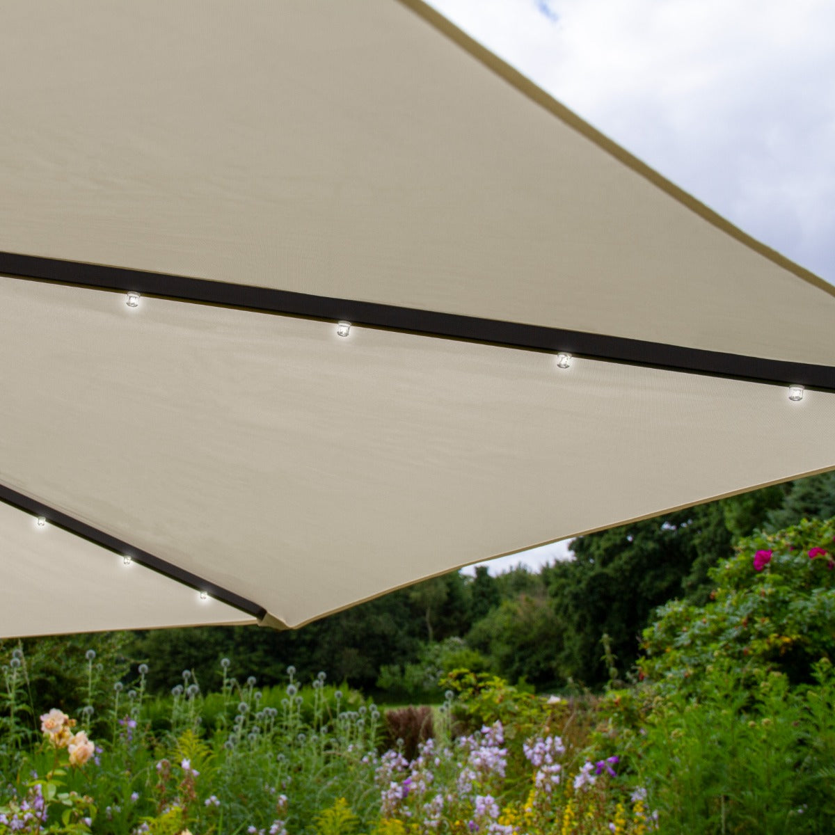 Parasol Crème 3m avec LED's Intégrés