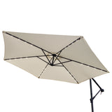 Parasol Crème 3m avec LED's Intégrés