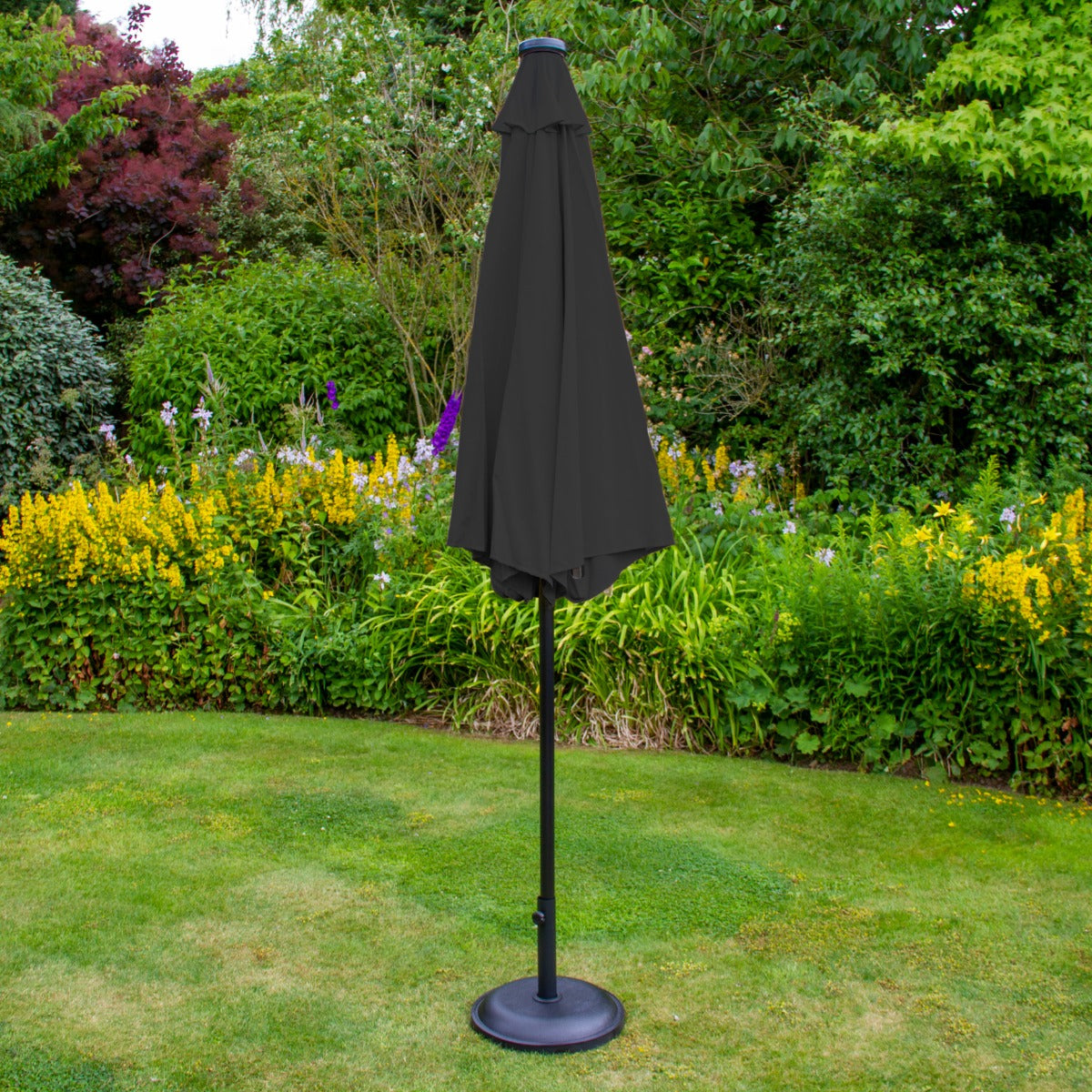 Parasol Gris 270 cm avec 32 LED's Intégrés