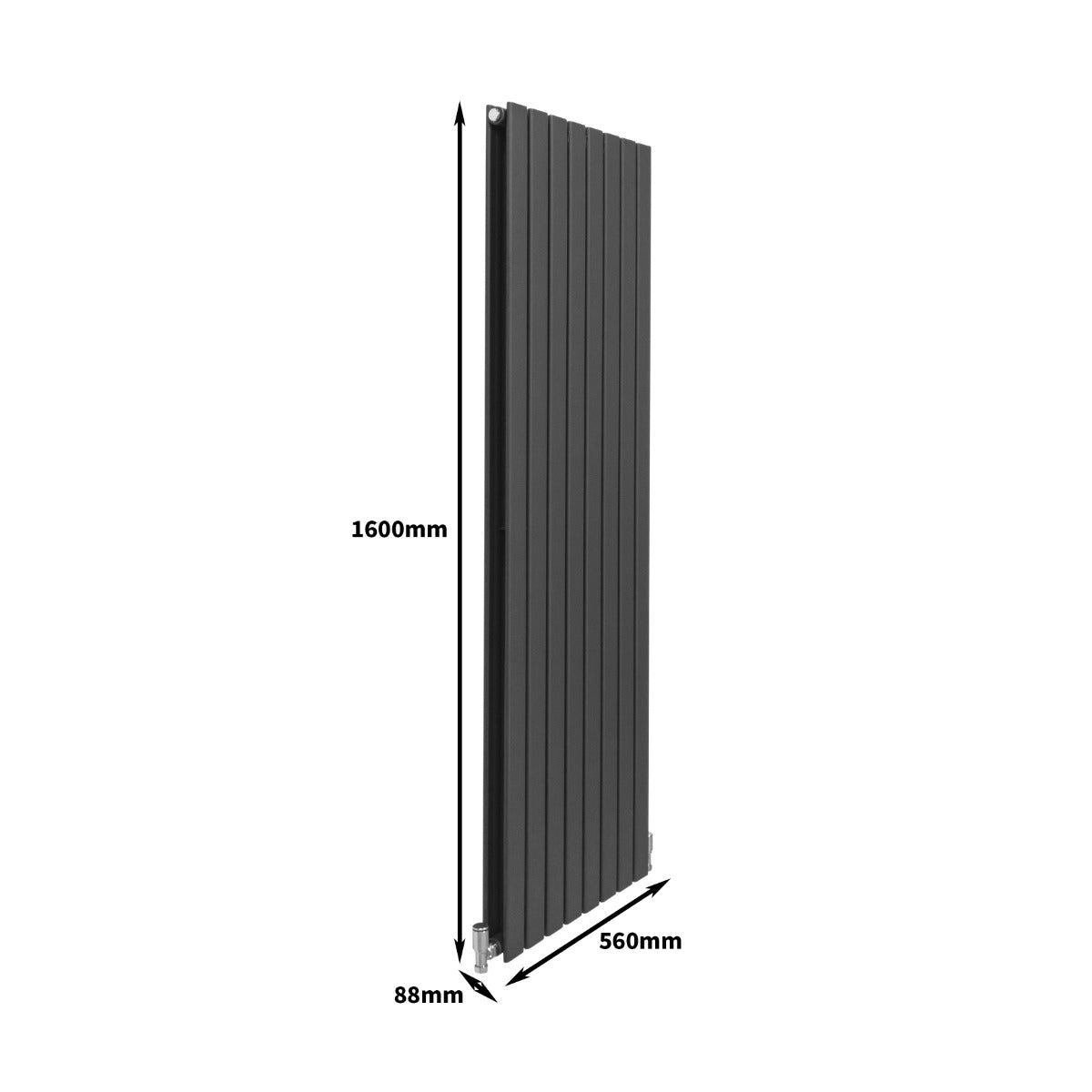 Radiateur Plat Gris Anthracite 160 cm x 56 cm