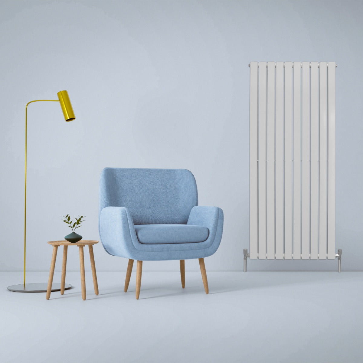 Radiateur Plat Blanc Brillant 160 cm x 70 cm