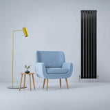 Radiateur Plat Noir Mat 180 cm x 42 cm