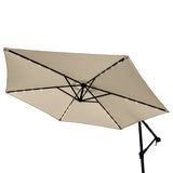 Parasol Beige 3m avec LED's Intégrés