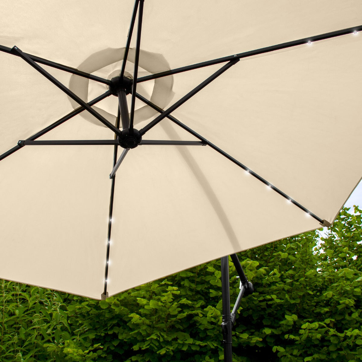 Parasol Beige 3m avec LED's Intégrés