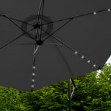 Parasol Gris 3m avec LED's Intégrés