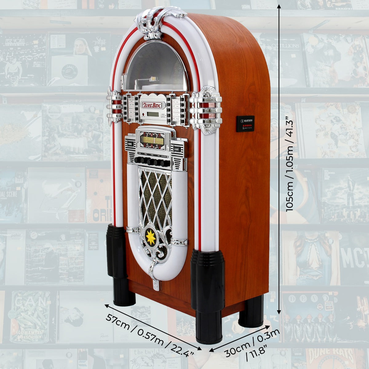 Jukebox Style Rétro Années 50 à système d'éclairages LED