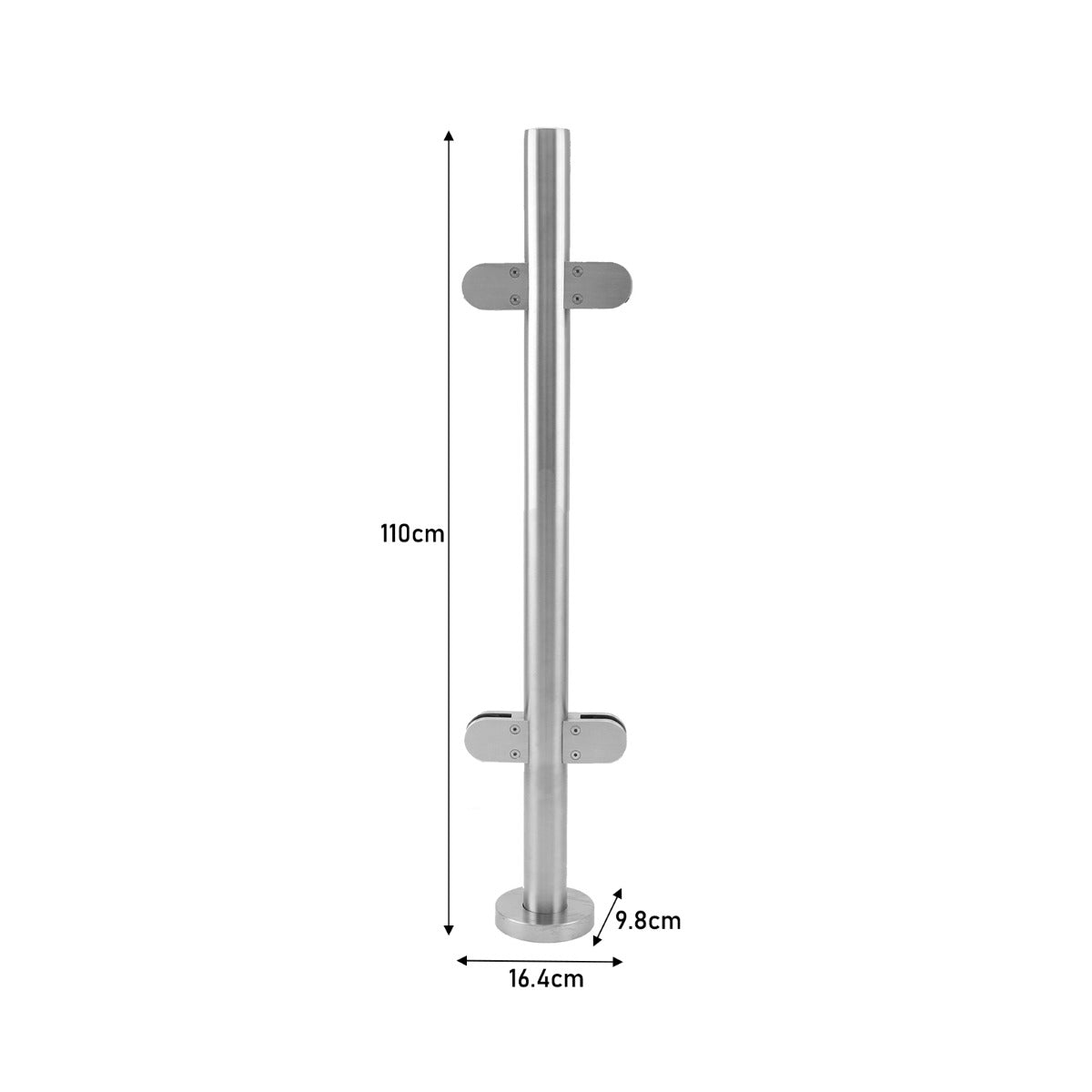 Balustrade en Acier Partie Centrale 110cm de Hauteur