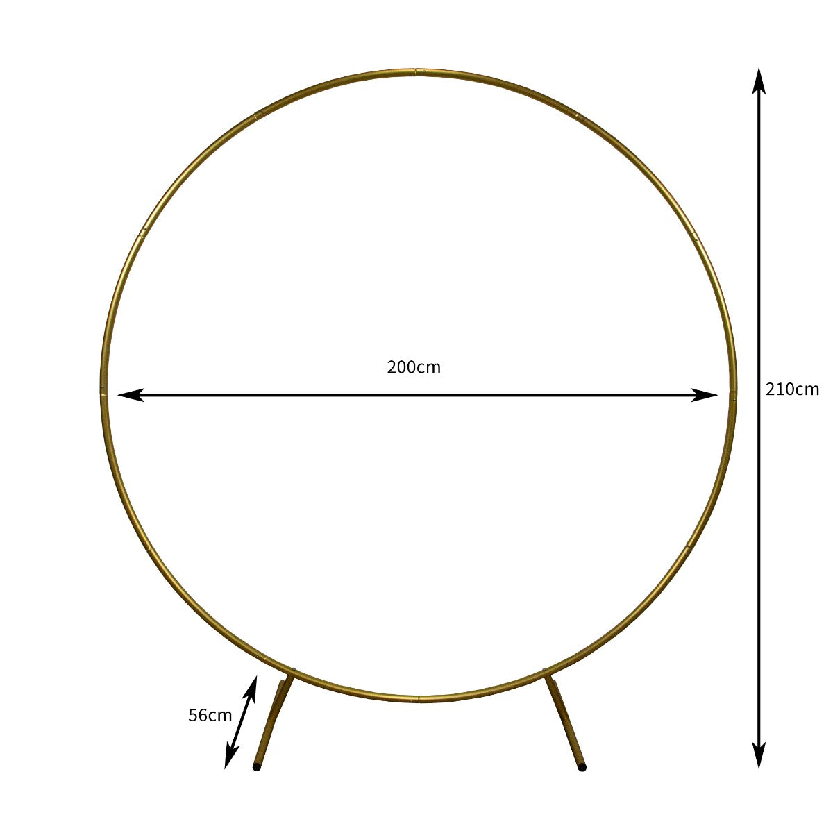 Arche Circulaire à Décorer pour Mariage - 200cm - Dorée